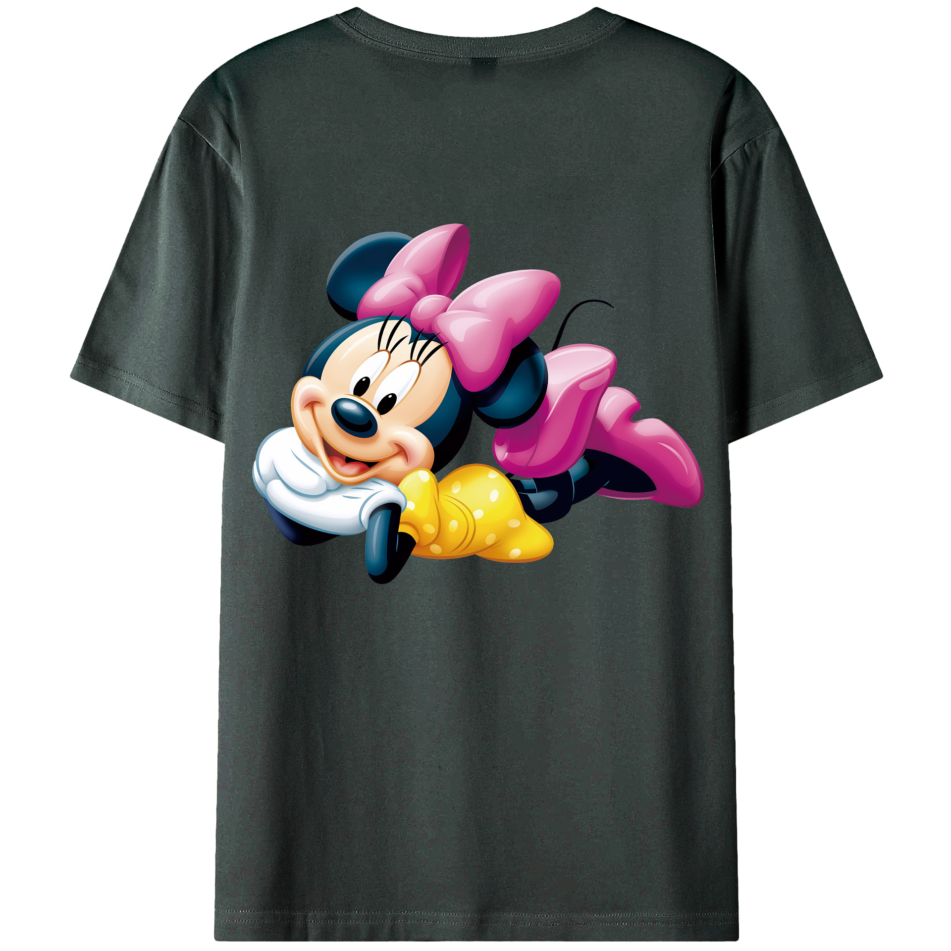 （画像用） ミッキーマウス Mickey Mouse 綿100％ メンズ半袖Tシャツ（バックプリント） 通気性